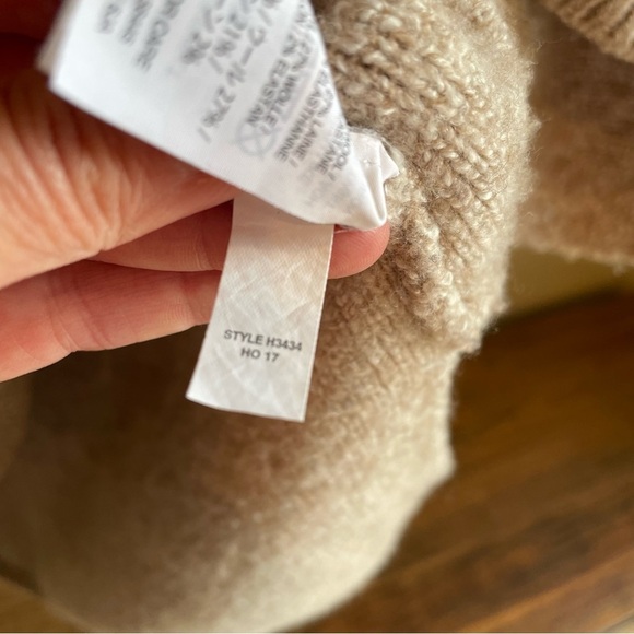 Madewell Windowpane Women’s Turtleneck Sweater Tan Size XL - Picture 6 of 10